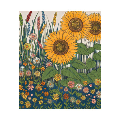 Sunflower With Wildflowers Poster