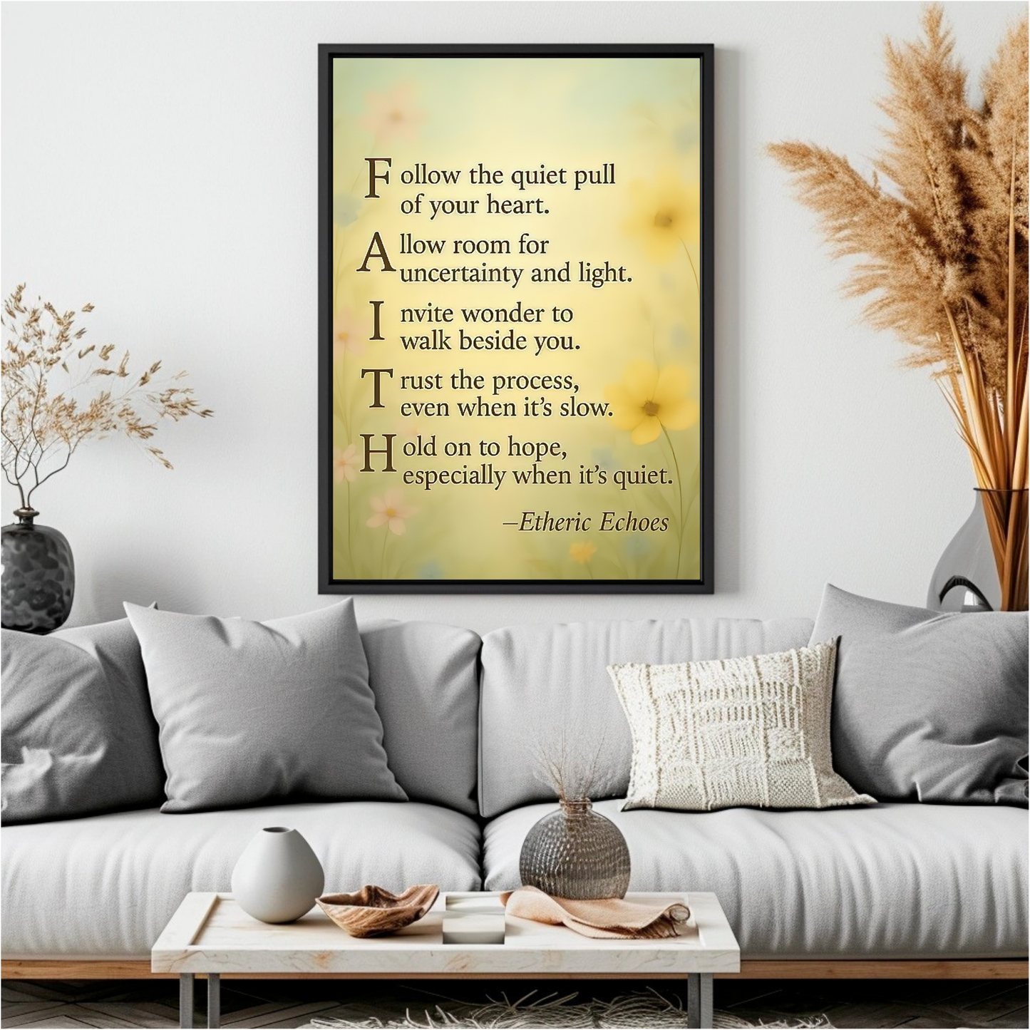 Faith Acrostic Poem Printable Wall Art Hope and Encouragement Digital Download
