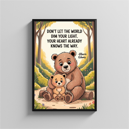 5 Inspirational Bear Family Quote Bundle Digital Download Set