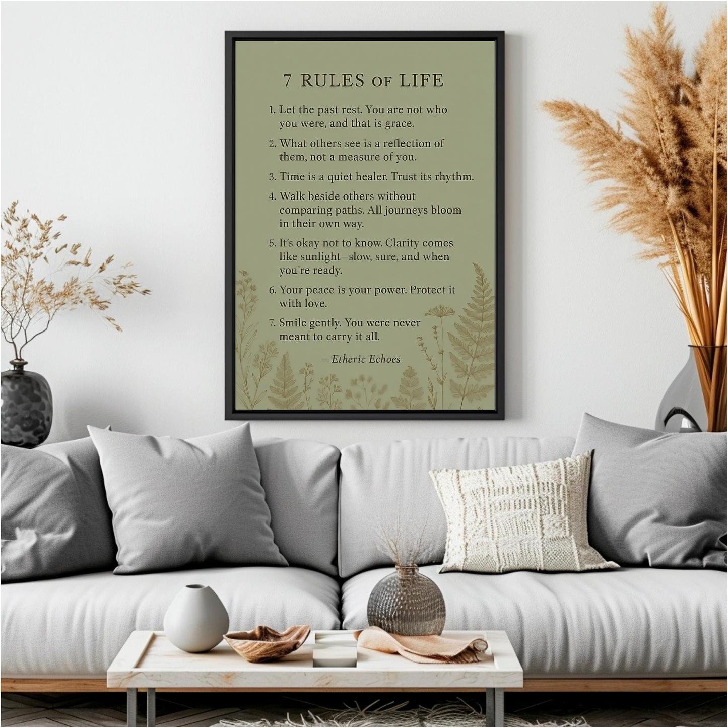 7 Rules Of Life Printable Wall Art Motivational Quote Download For Mindful Decor Office Or Home Gallery