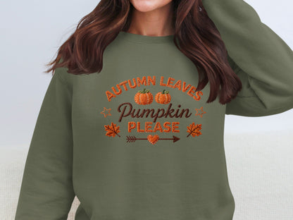 Autumn Leaves Pumpkin Please Sweatshirt