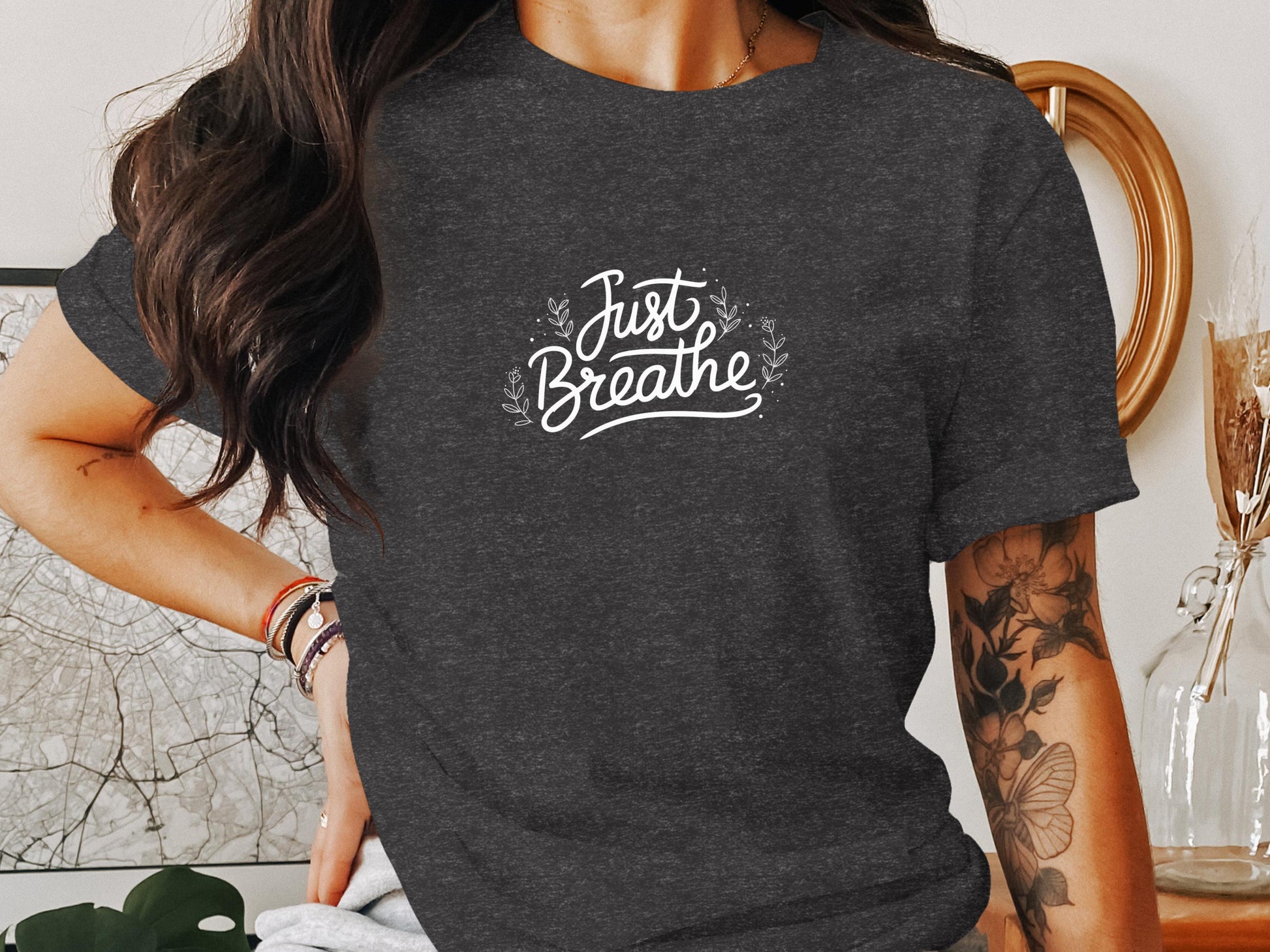 Inspirational Just Breathe Graphic Tee product type