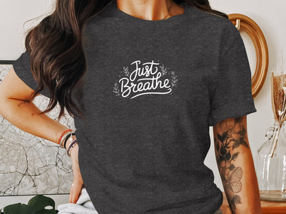 Inspirational Just Breathe Graphic Tee product type