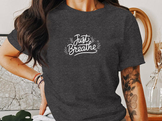 Inspirational Just Breathe Graphic Tee product type