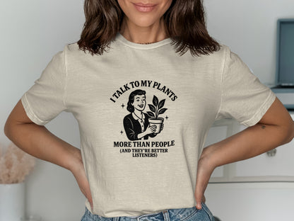 I Talk To My Plants Funny Gardening T-shirt product type