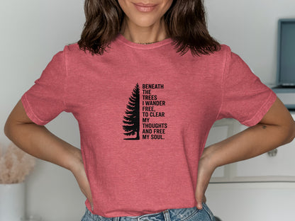 Beneath the Trees I Wander Free Graphic Tee product