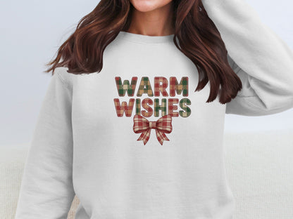 Warm Wishes Sweatshirt with Festive Bow