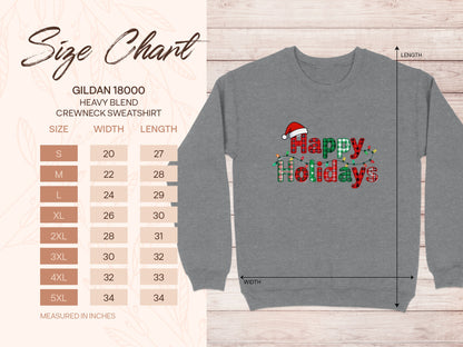 Festive Happy Holidays Graphic Sweatshirt for Winter