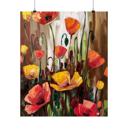 Wild Poppies Dancing Poster