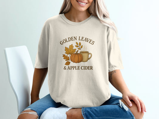 Golden Leaves and Apple Cider Graphic Tee product