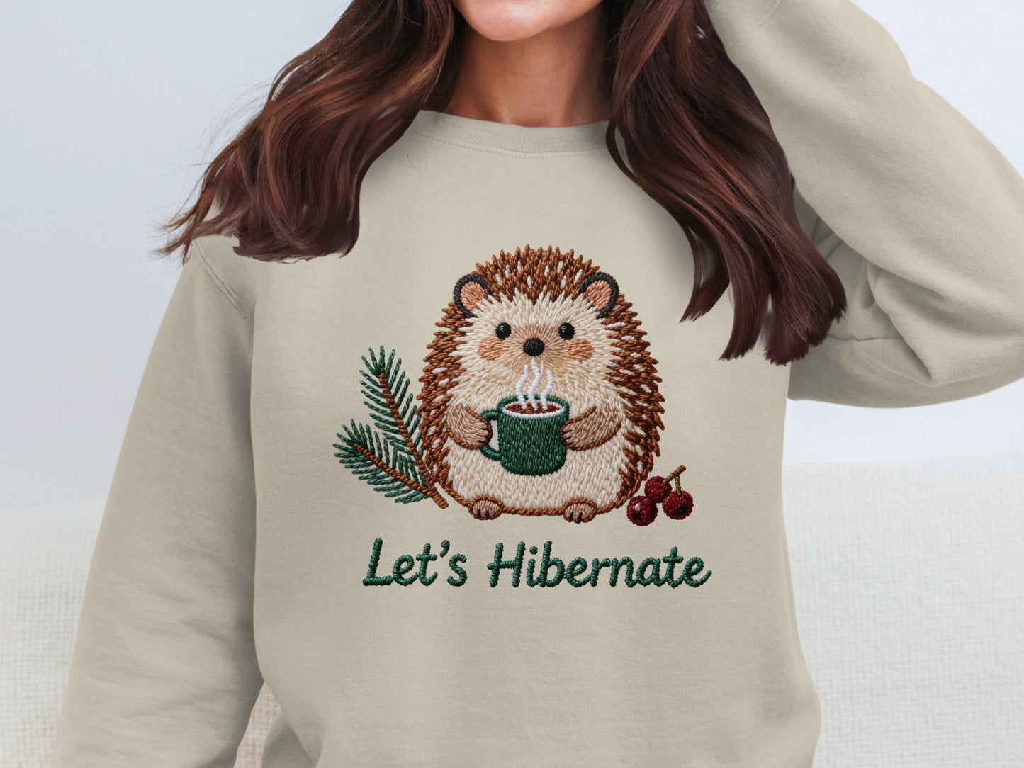 Cozy Let's Hibernate Hedgehog Sweatshirt