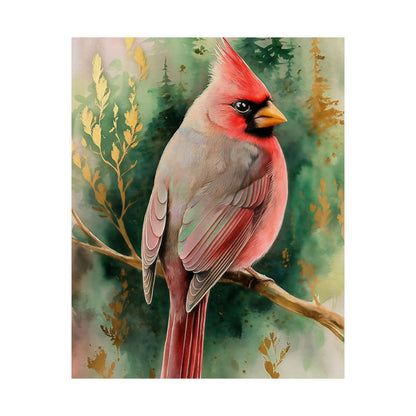 Cardinal With Pines Poster