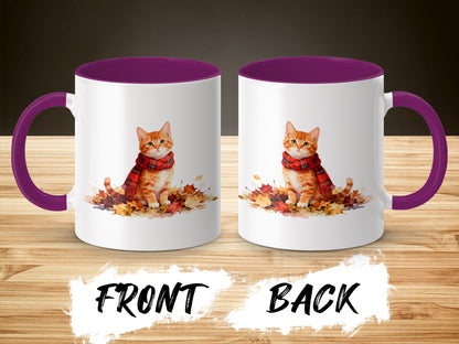Adorable Cat in Red Plaid Scarf Mug product
