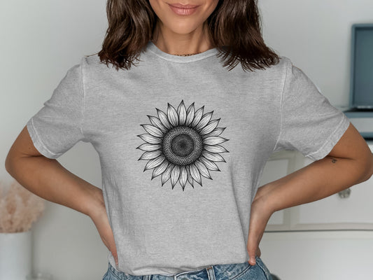 Sunflower Graphic Tee Casual Everyday Use Product