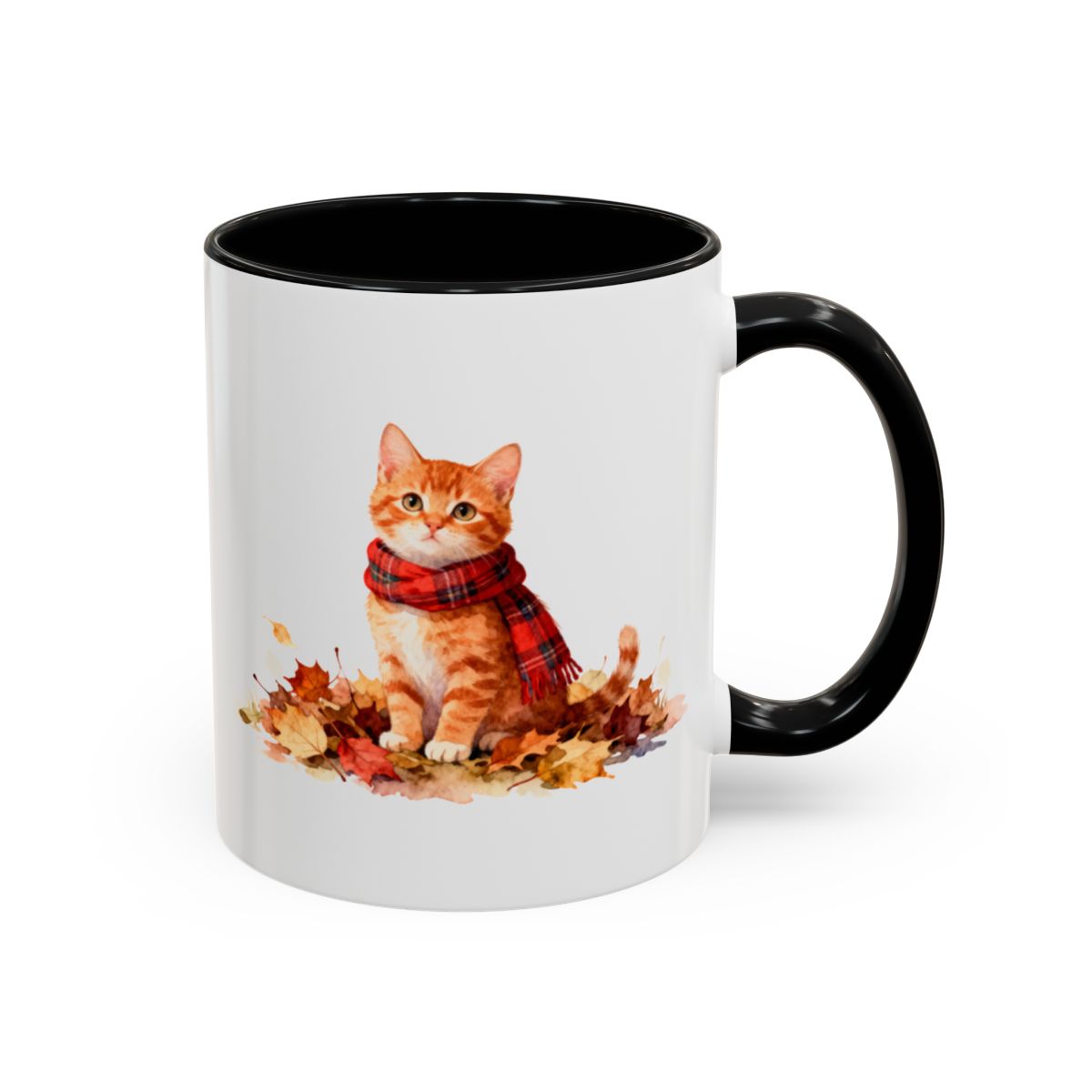 Adorable Orange Cat with Scarf Artwork Mug product