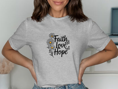 Faith Love Hope Graphic Tee Shirt product