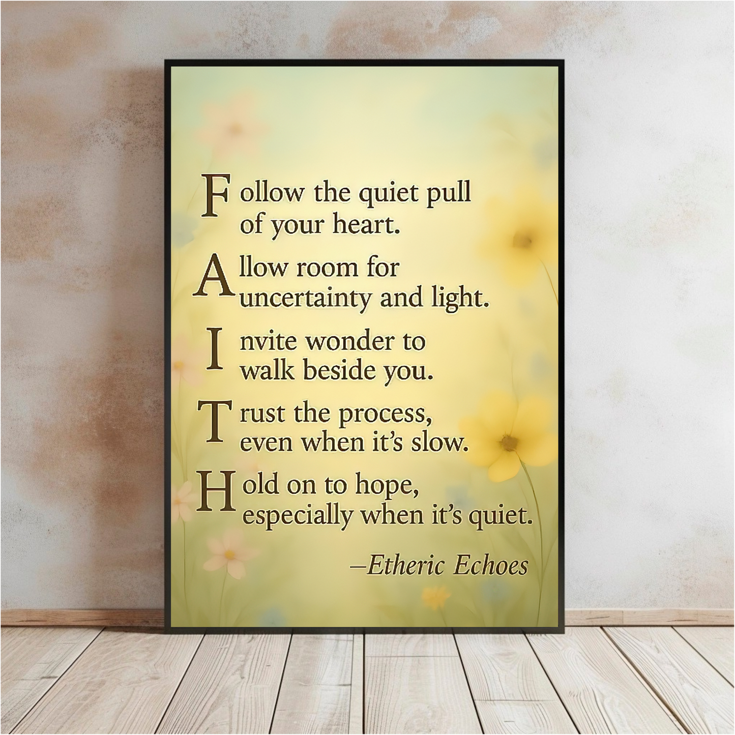Faith Acrostic Poem Printable Wall Art Hope and Encouragement Digital Download