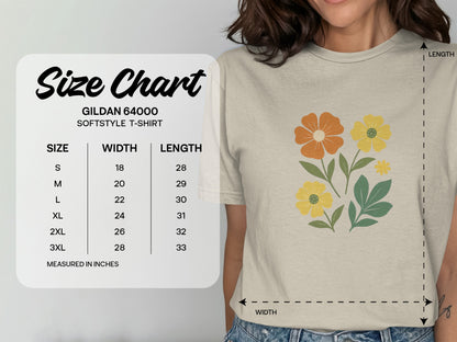 Floral Design Softstyle T-Shirt product type