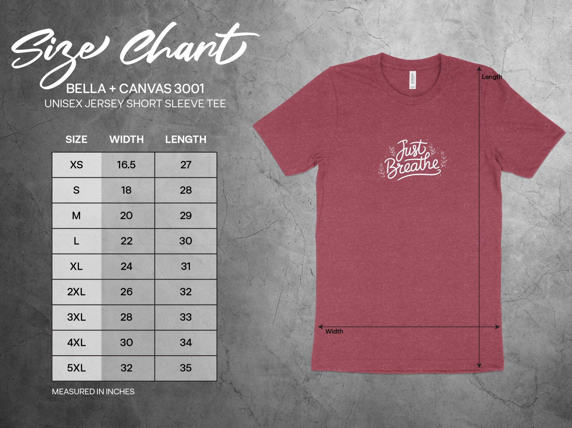 Just Breathe Bella Canvas 3001 Unisex Jersey Tee product type
