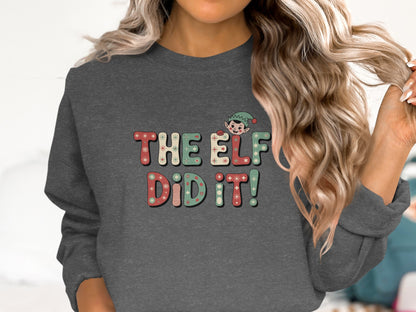 The Elf Did It! Festive Holiday Sweater
