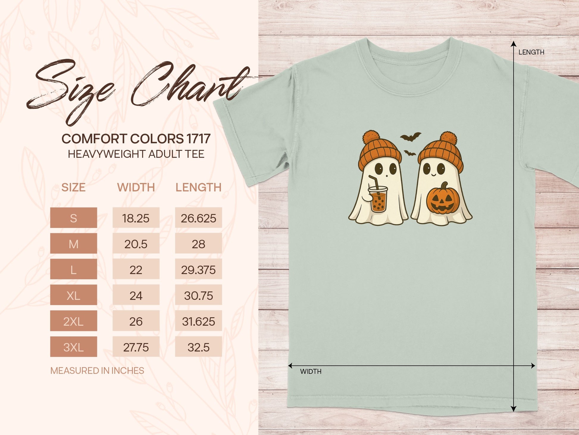 Halloween Themed T-shirt With Cute Ghosts product type