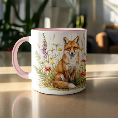 Adorable Wildlife Scene Featuring a Fox Mug