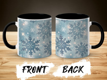 Glittery Snowflake Design on a Festive Mug