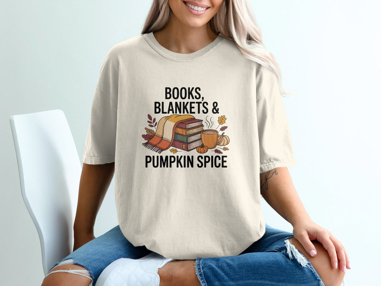 Cozy Books Blankets Pumpkin Spice T-Shirt product type