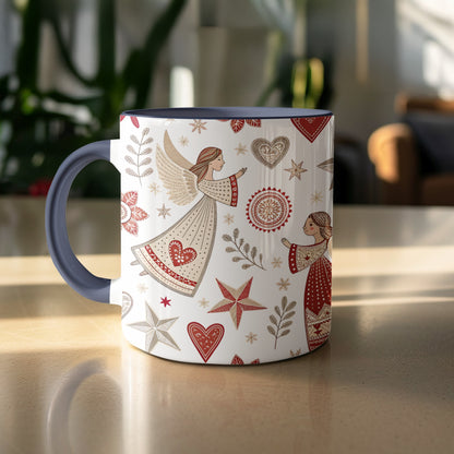 Angelic Christmas Mug with Heartwarming Design