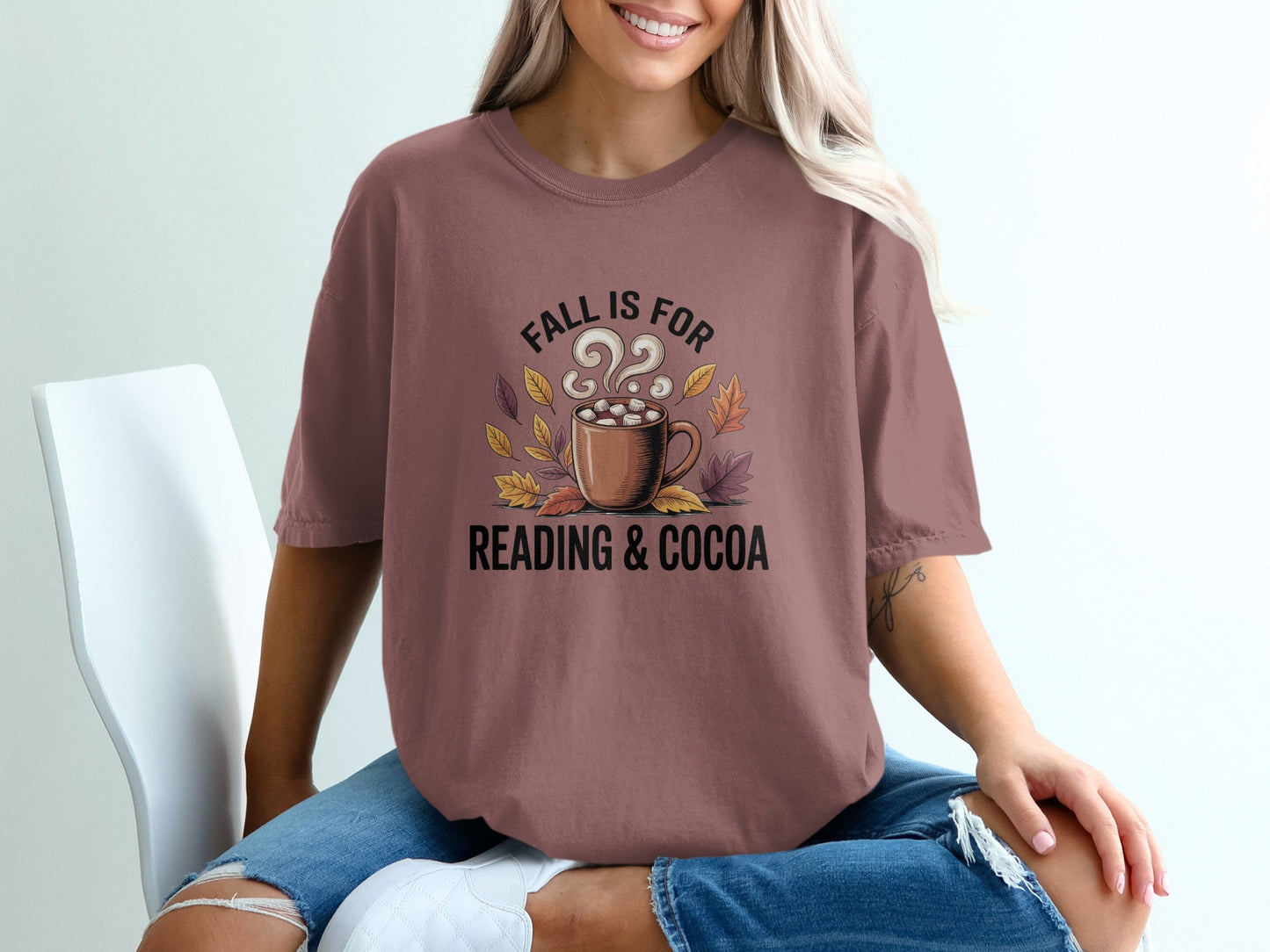 Fall Is For Reading And Cocoa Graphic Tee product