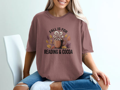 Fall Is For Reading And Cocoa Graphic Tee product