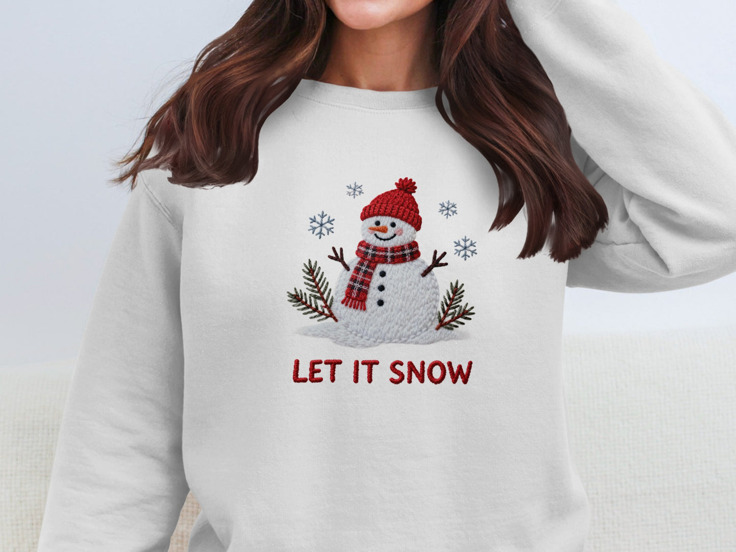 Let It Snow Cute Snowman Winter Sweatshirt