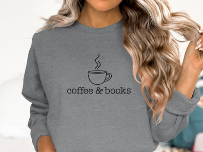 Cozy Coffee & Books Graphic Sweatshirt Product