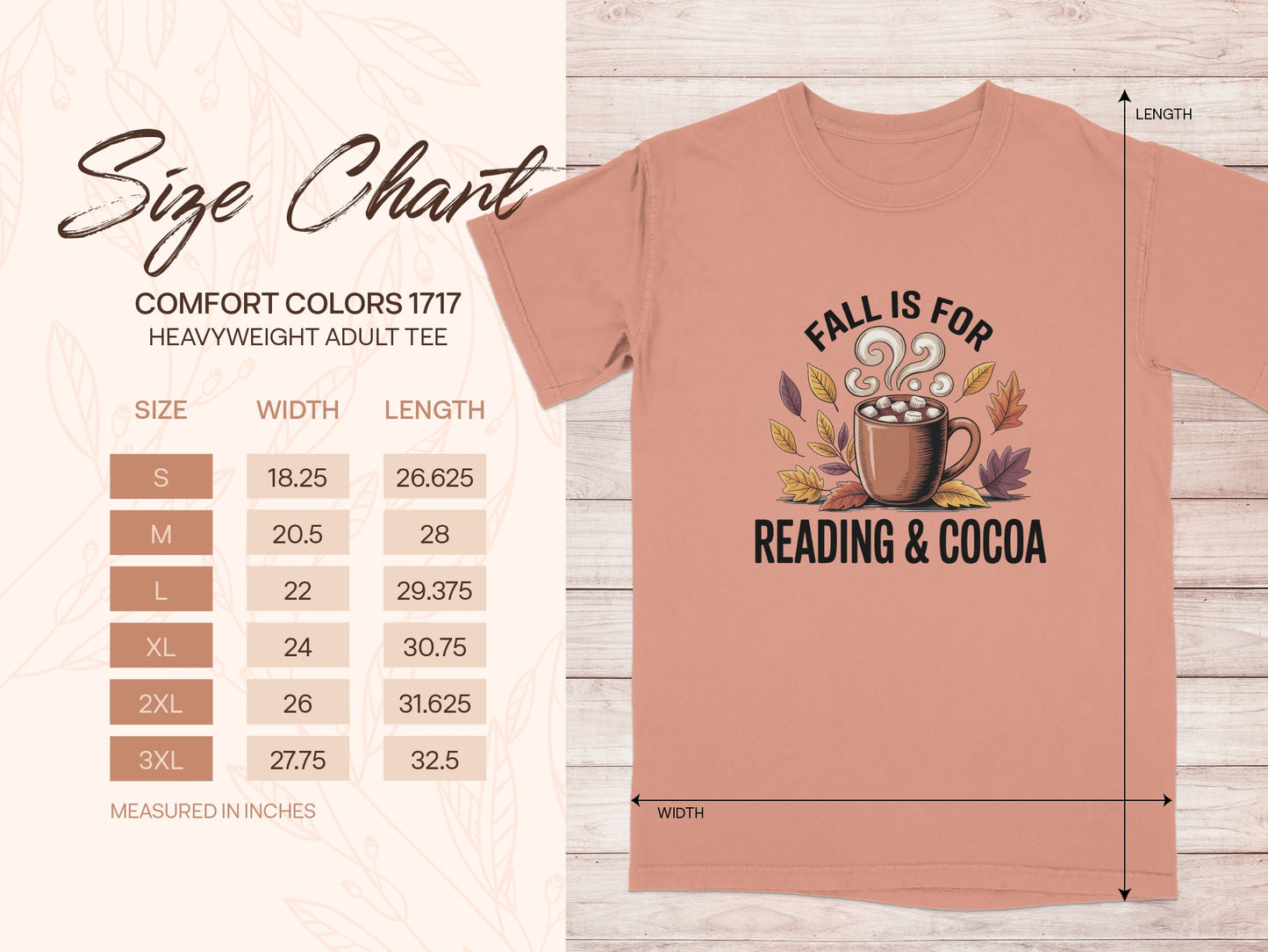 Fall Is For Reading & Cocoa Adult Tee Shirt product type