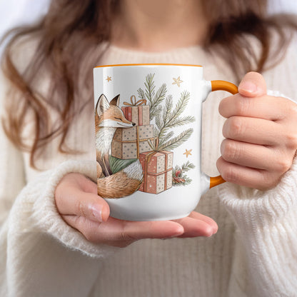 Cute Fox with Presents Christmas Mug Gift Item