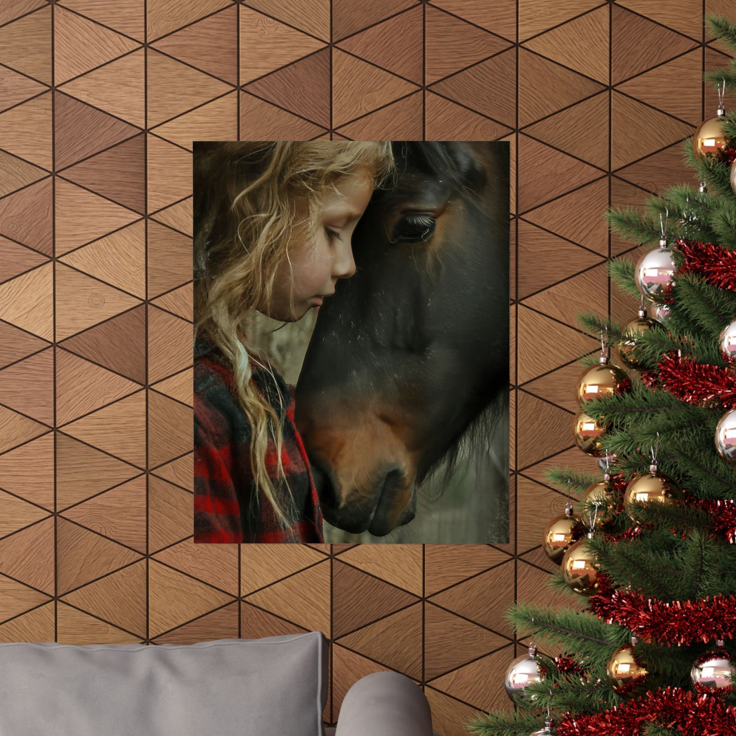 Girl With Horse Poster