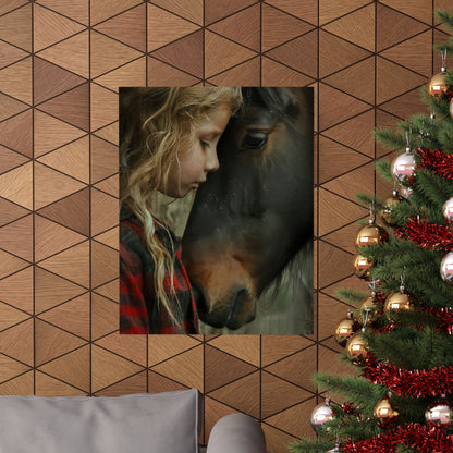 Girl With Horse Poster