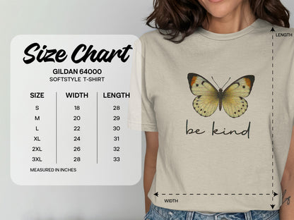 Be Kind Butterfly Graphic Gildan 64000 T-Shirt product type