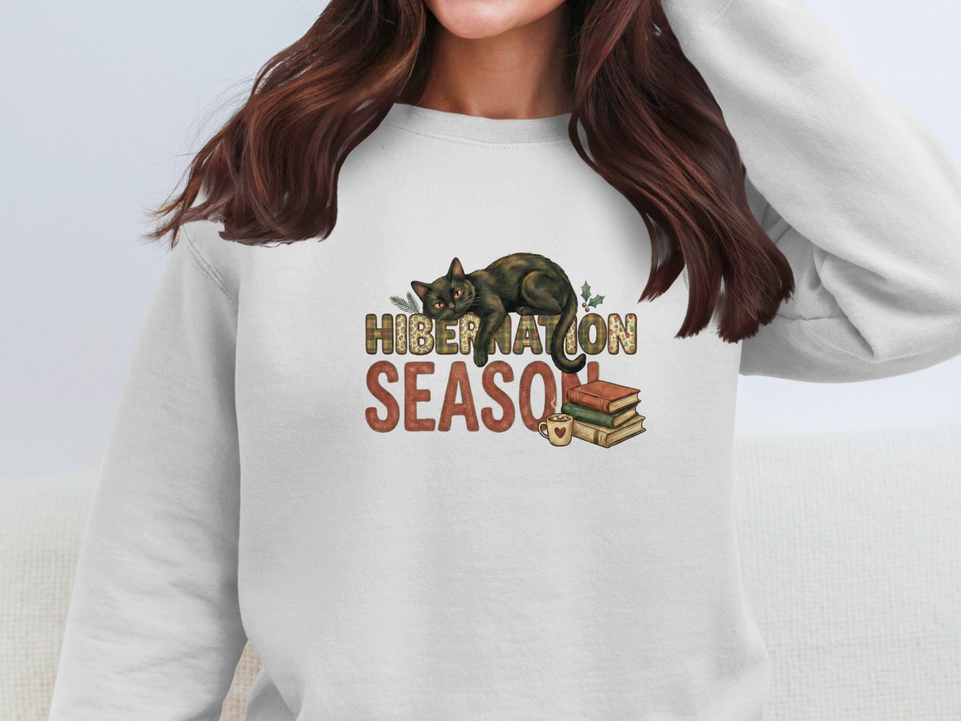 Hibernation Season With Sleeping Cat Sweatshirt