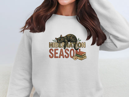Hibernation Season With Sleeping Cat Sweatshirt