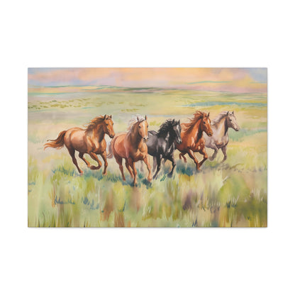 Wild Horses Canvas Wall Art