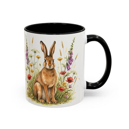 Enchanting Rabbit in Meadow Art Design Coffee Mug