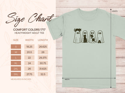 Cute Ghosts and Animals Graphic Tee product type