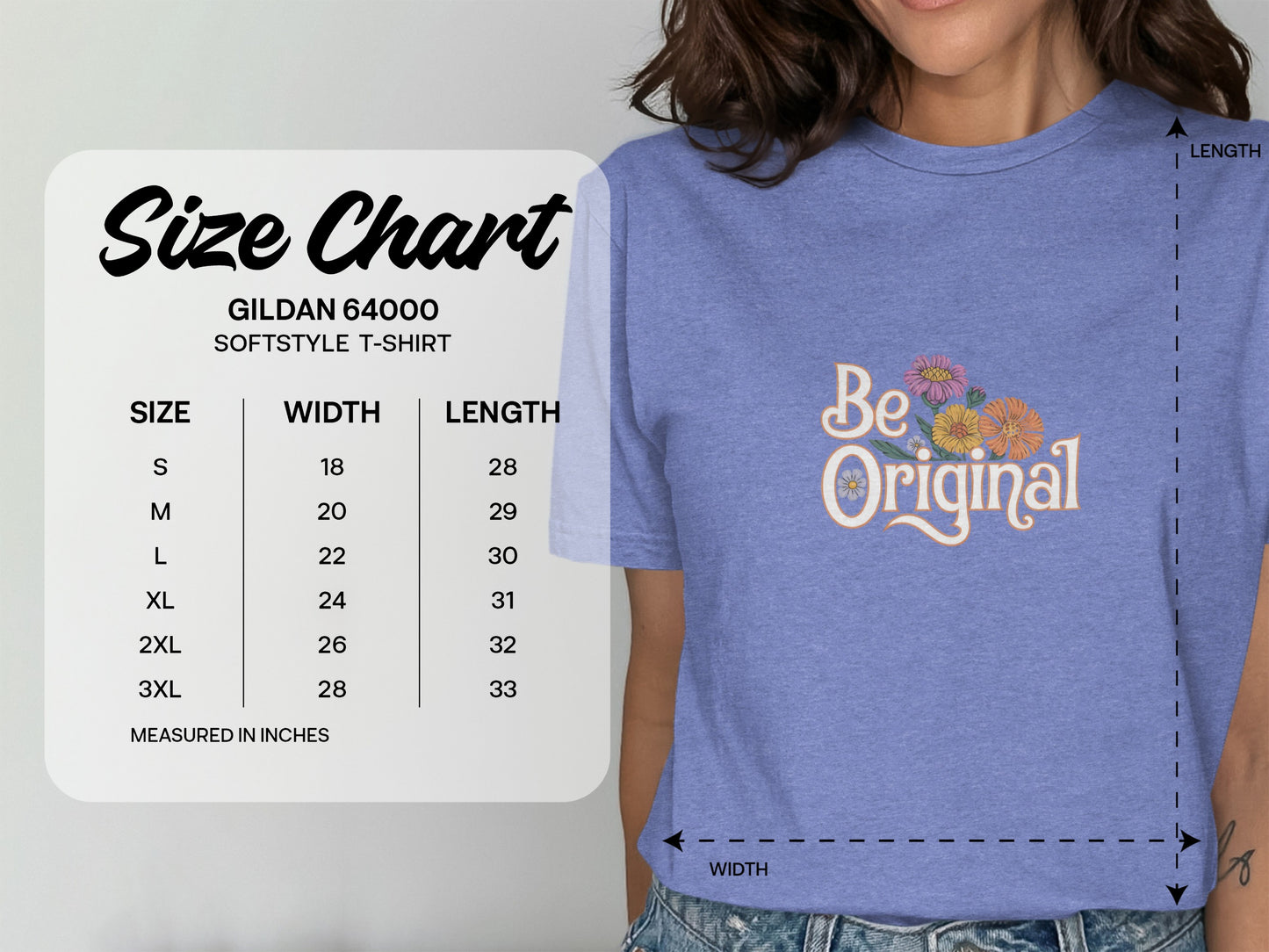 Be Original Floral Design T-Shirt product type