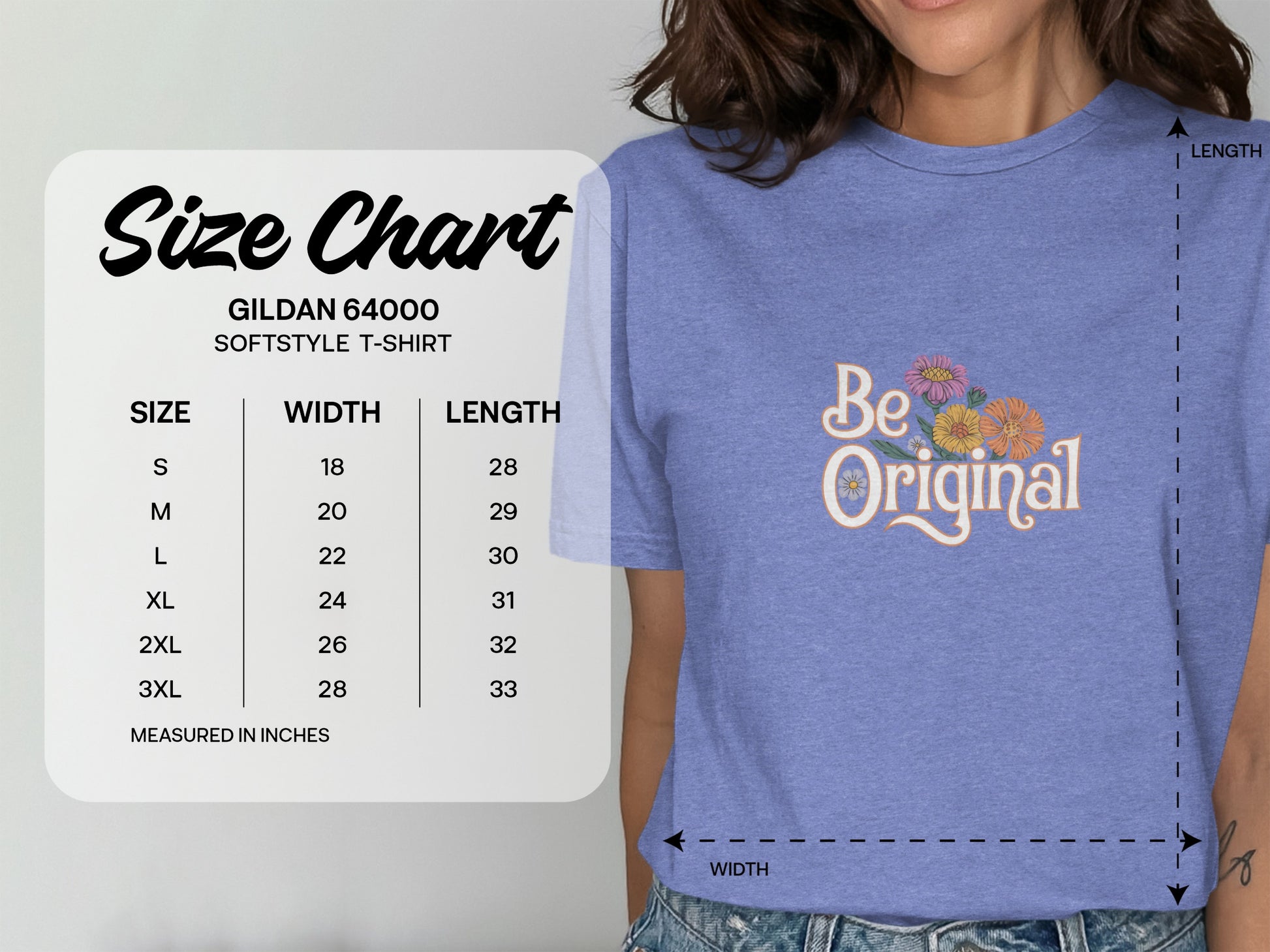 Be Original Floral Design T-Shirt product type