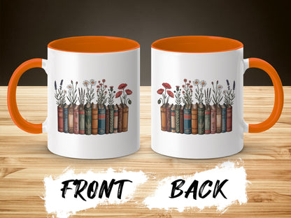 Colorful Book and Flower Design Mug product