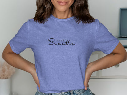 Just Breathe Graphic Unisex Casual T Shirt product