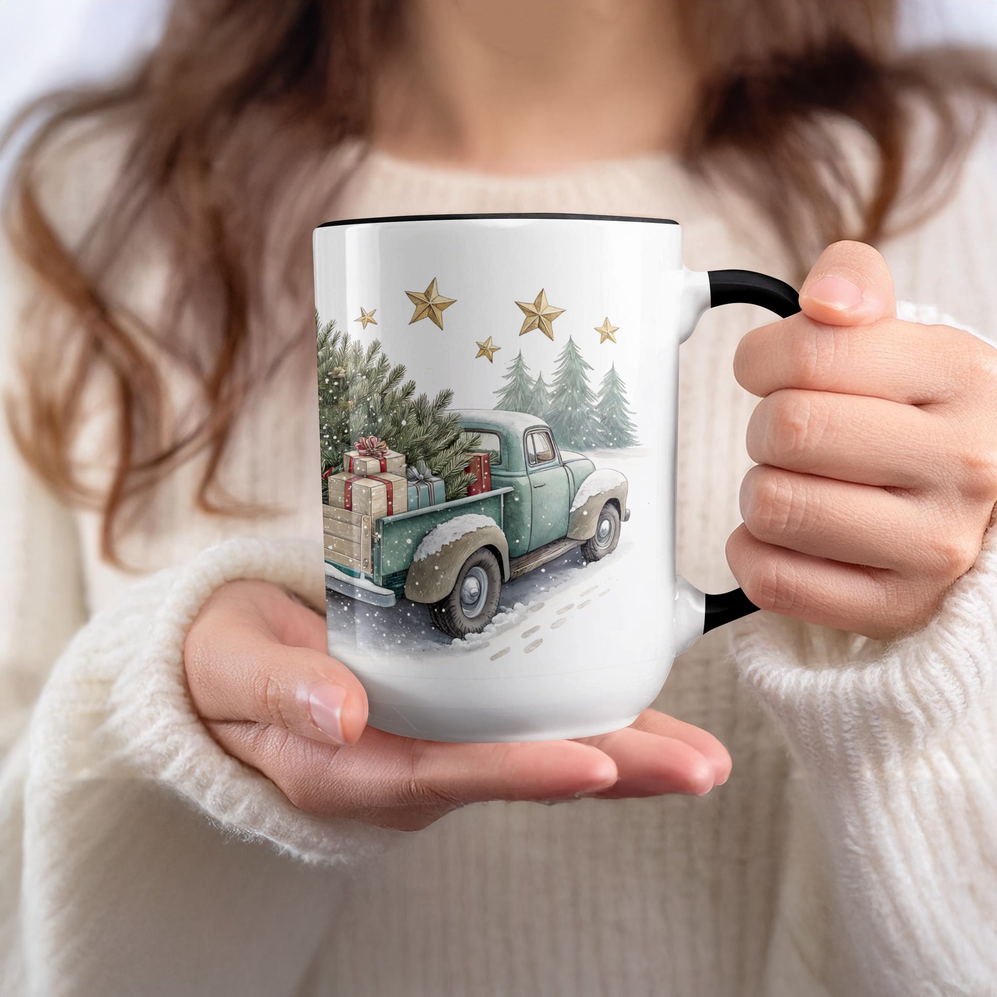 Vintage Truck with Christmas Gifts Mug product
