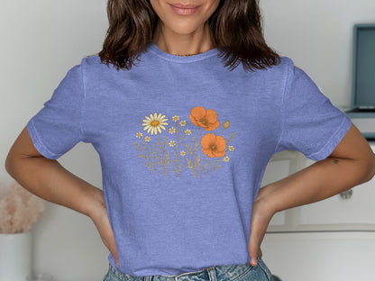 Floral Graphic Tee Casual Wear Product Type