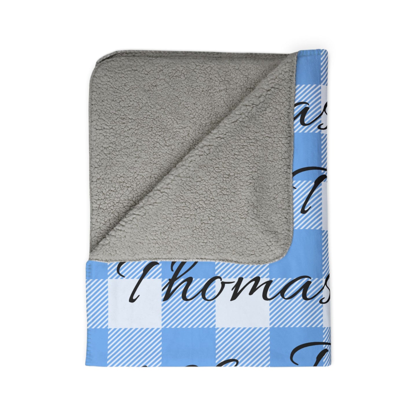 Personalized Boy's Plaid Blanket